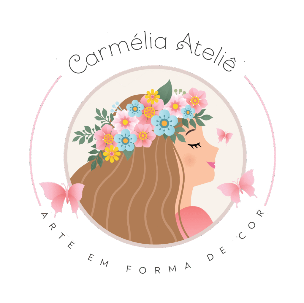 Logo - Carmélia Ateliê - Peças pintadas a mão e workshops criativos em Santo André - ABC Paulista - São Paulo - SP